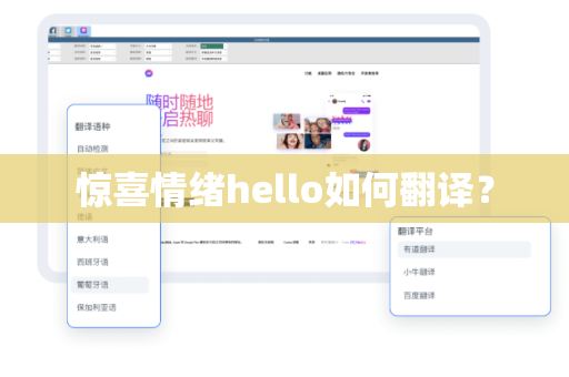 惊喜情绪hello如何翻译？
