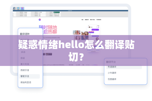 疑惑情绪hello怎么翻译贴切？