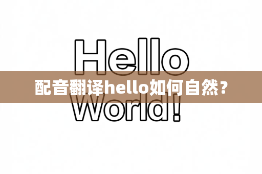 配音翻译hello如何自然？