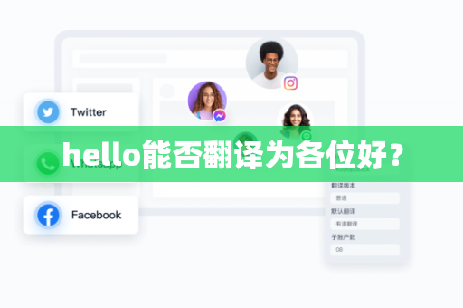 hello能否翻译为各位好？